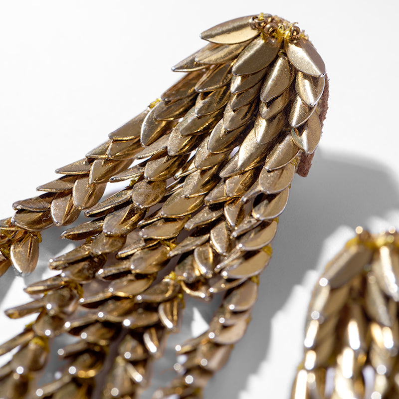 Detail Of Deepa by Deepa Gurnani Handmade Morrigan Earrings In Gold Color