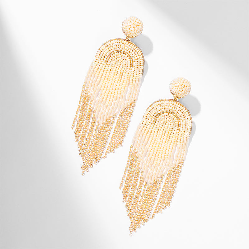 Deepa by Deepa Gurnani Handmade Killian Earrings In Baby Yellow Color