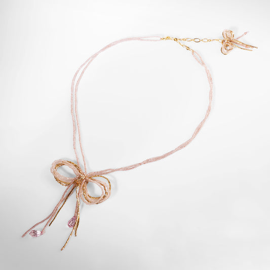 Deepa Gurnani Coquette Necklace in Pink color