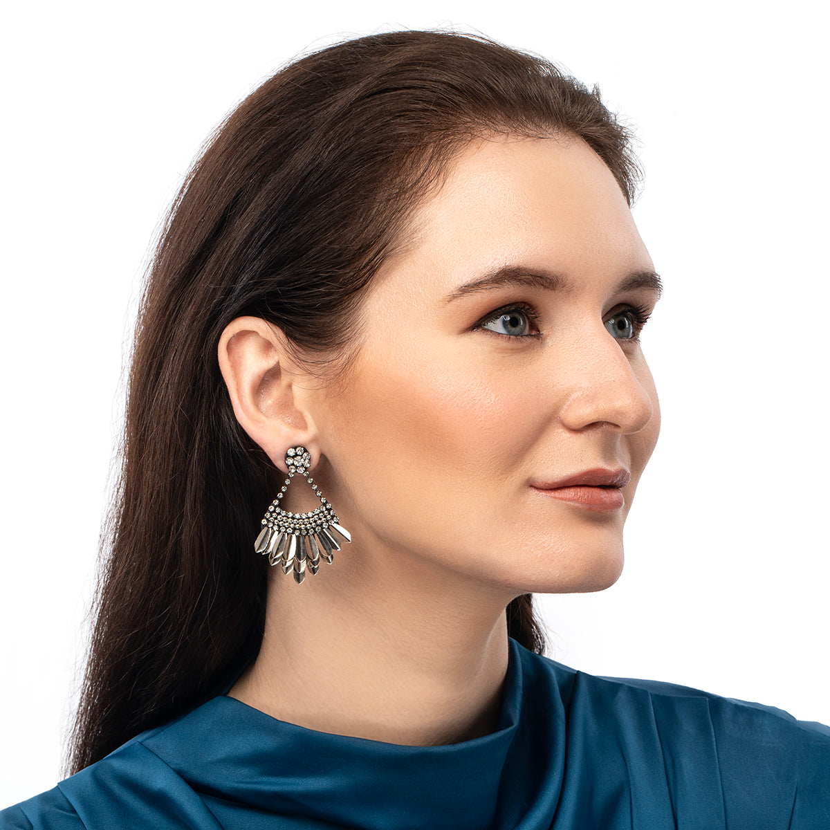 Model wearing Jaliyah Earrings