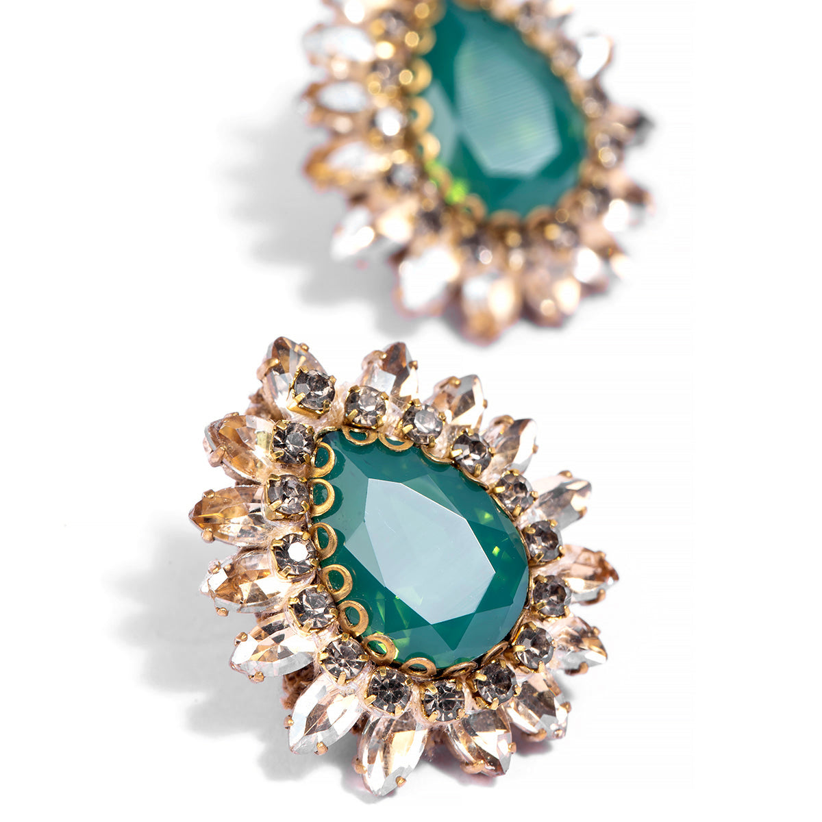 Deepa shops Gurnani Green Statement Earrings