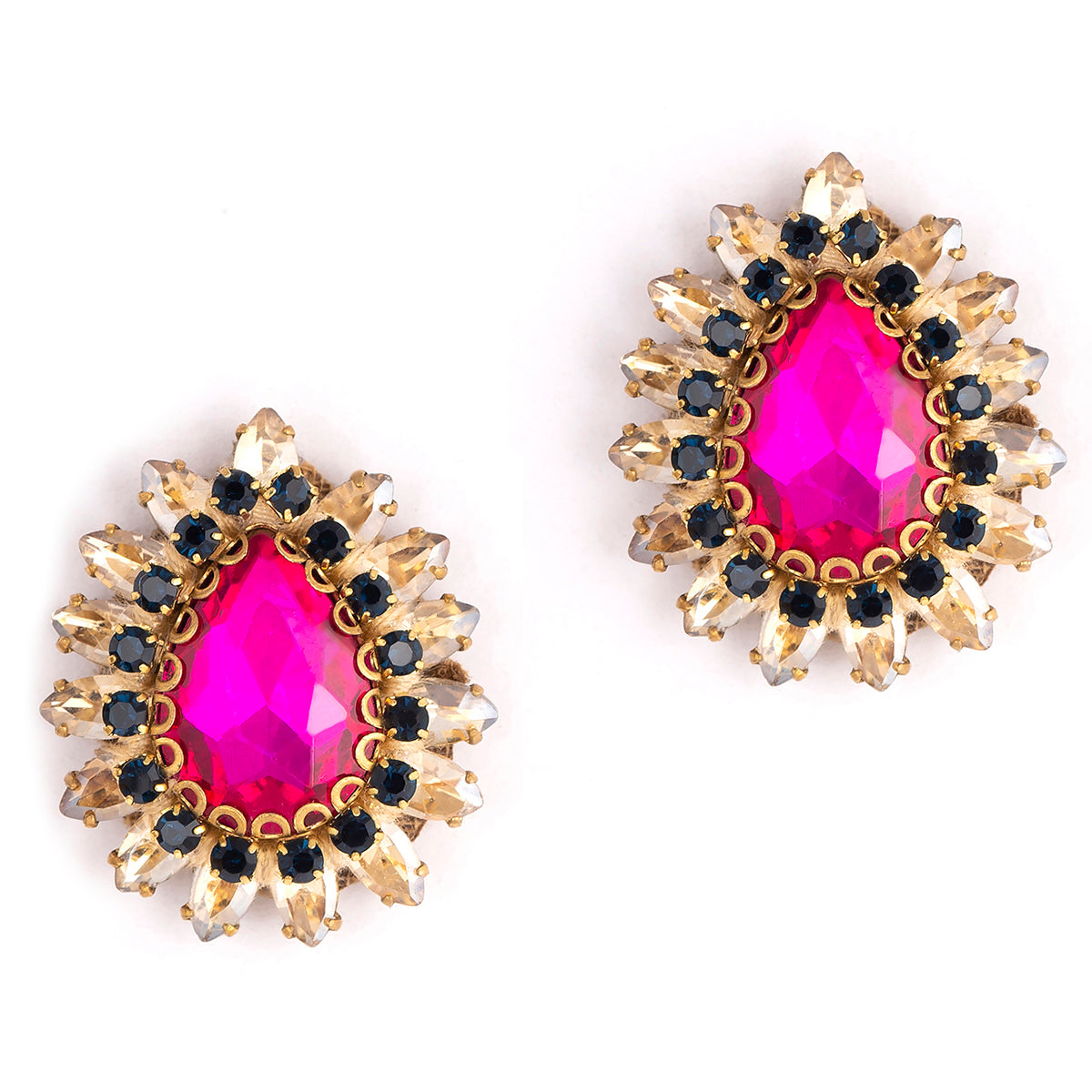 Deepa by Deepa Gurnani fuchsia Color Leesha Earrings