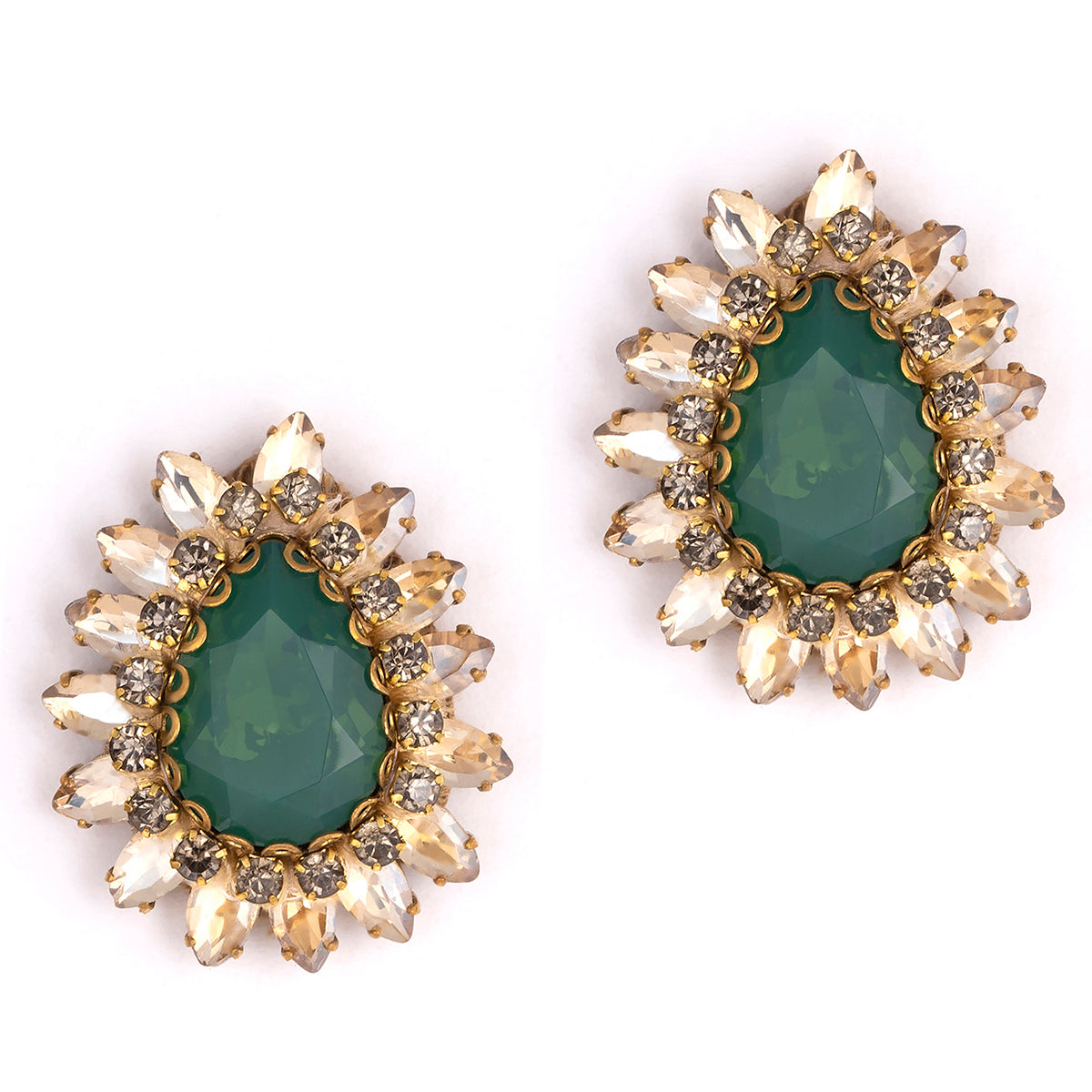 Deepa by Deepa Gurnani Green Color  Leesha Earrings