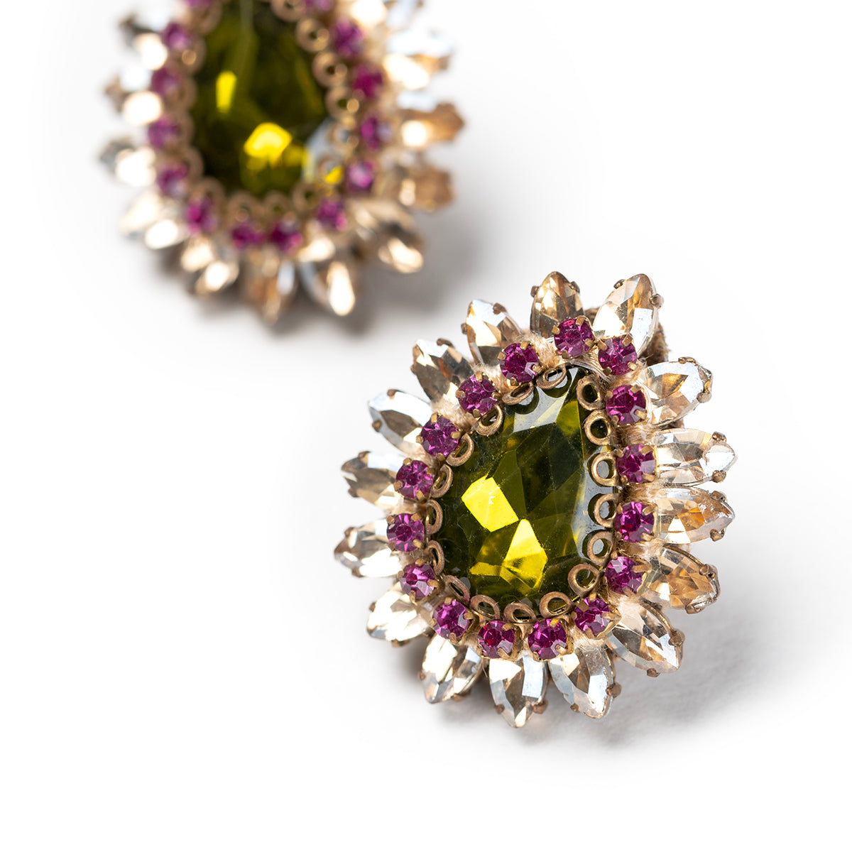 Detail of Deepa by Deepa Gurnani Lime Color Leesha Earrings