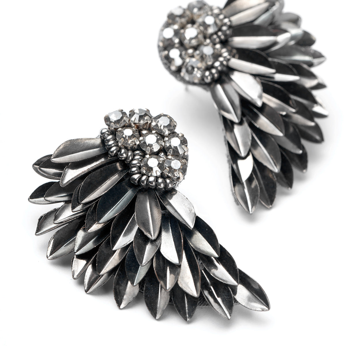 Detail of Deepa By Deepa Gurnani Perry Earrings gunmetal Color