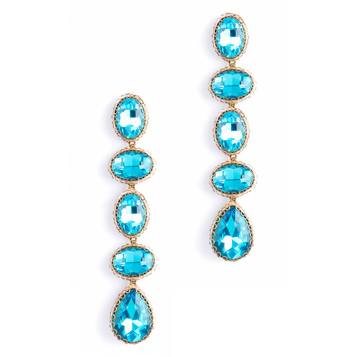 Deepa By Deepa Gurnani handmade Tyra Earrings in aqua color