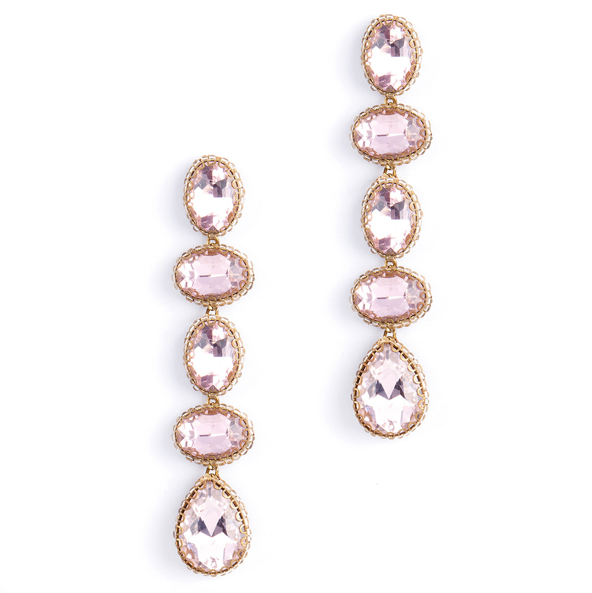 Deepa By Deepa Gurnani handmade Tyra Earrings in baby pink color