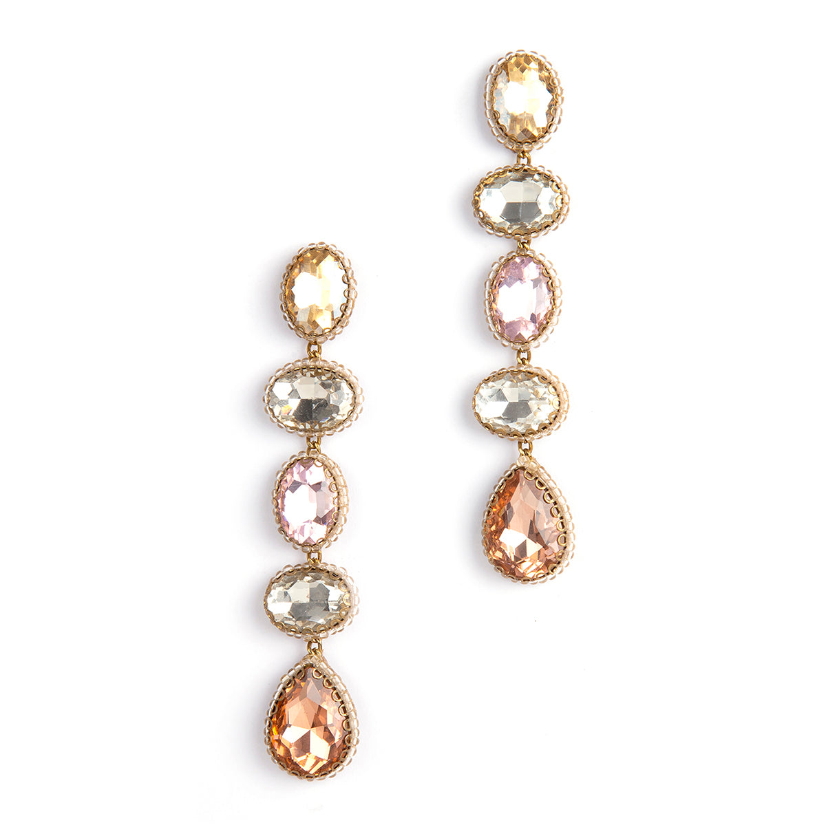 Deepa By Deepa Gurnani handmade Tyra Earrings in pastel multi color