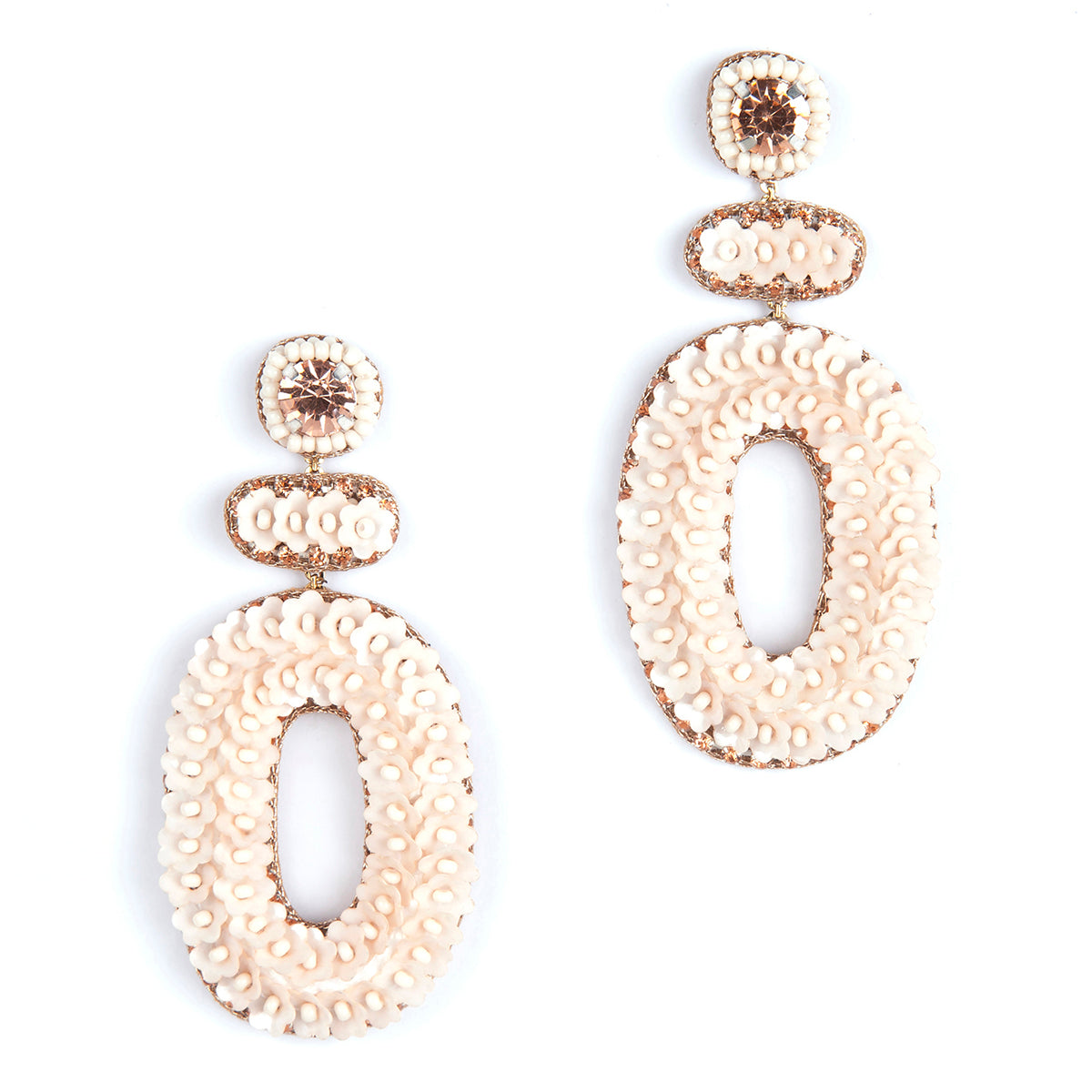 Deepa by Deepa Gurnani Handmade Britt Earrings in Champagne color