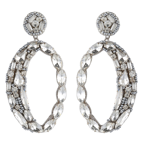 Deepa By Deepa Gurnani Freida Earrings silver Color