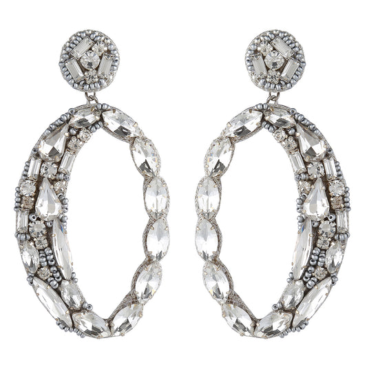 Deepa By Deepa Gurnani Freida Earrings silver Color