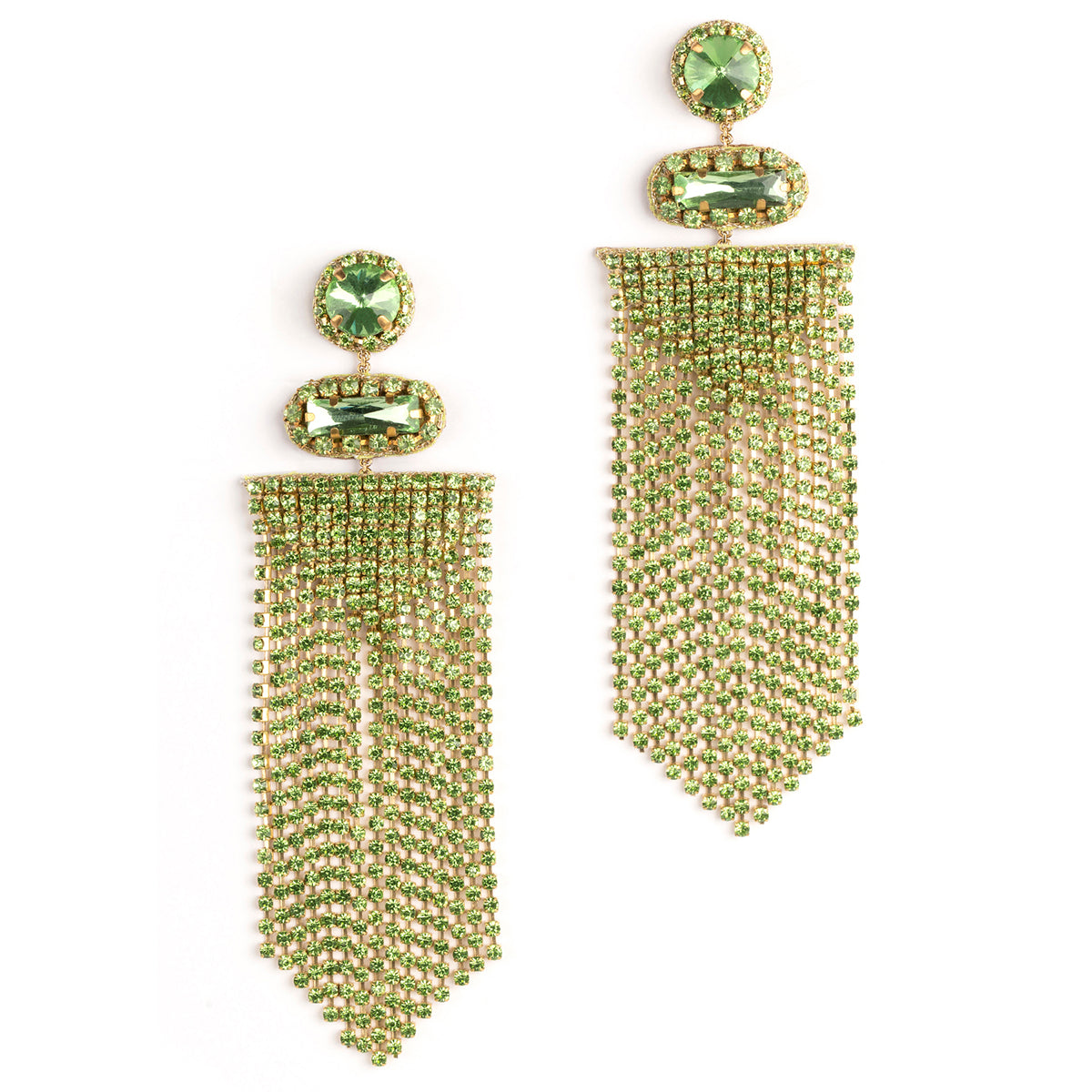 Deepa by Deepa Gurnani Handmade Lime Anvi Earrings