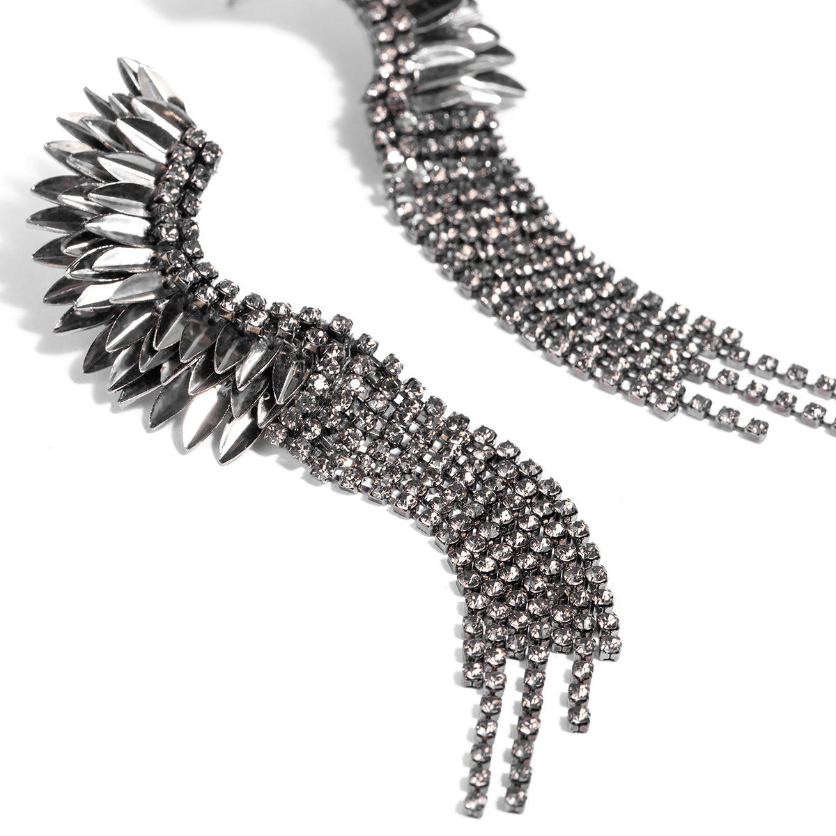 Detail Of Deepa by Deepa Gurnani Gun Metal Color Estella Earrings