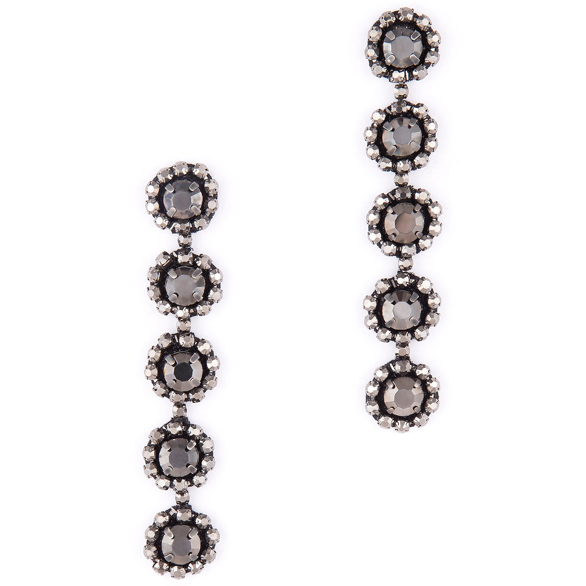 Handmade Deepa by Deepa Gurnani Joplin Earrings in gunmetal color