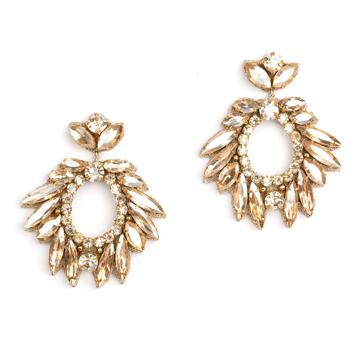 Deepa By Deepa Gurnani Zienna Earrings in Gold color