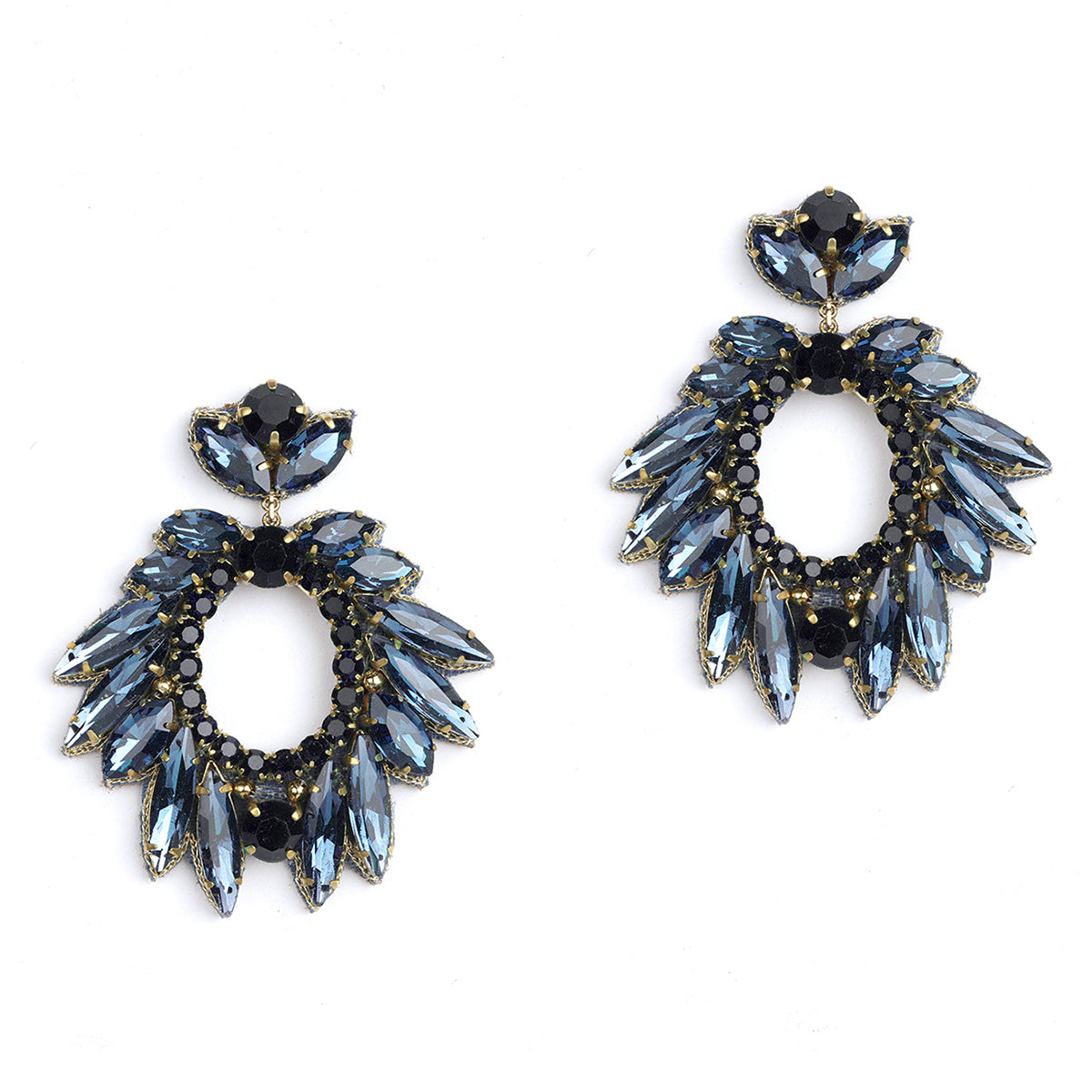 Deepa By Deepa Gurnani Zienna Earrings in Sapphire color