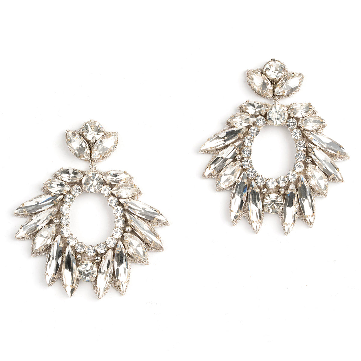 Deepa By Deepa Gurnani Zienna Earrings in Silver color