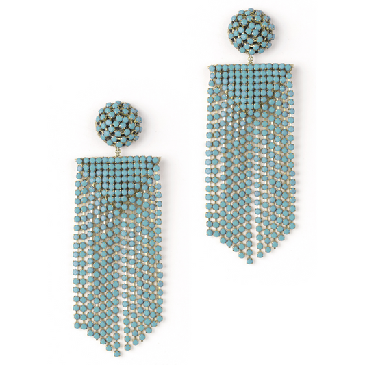 Deepa by Deepa Gurnani Handmade Turquoise Fanning Earrings