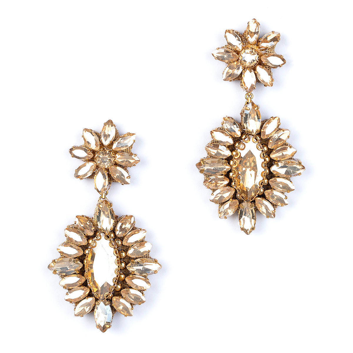 Deepa By Deepa Gurnani handmade Alianah Earrings in gold color