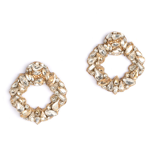 Deepa by Deepa Gurnani Handmade Katya Earrings in Gold color