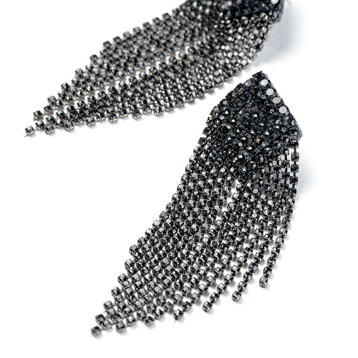 Detail of Deepa By Deepa Gurnani Niomi Earrings in Gunmetal