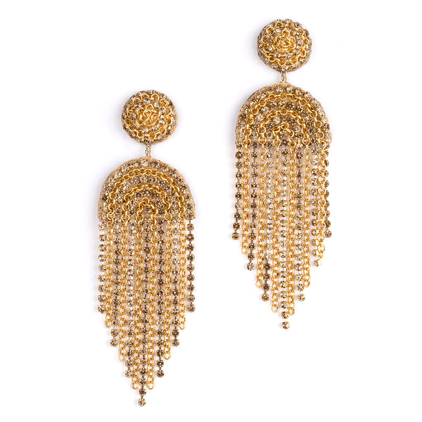 Deepa by Deepa Gurnani Handmade Lorelei Earrings in Gold color