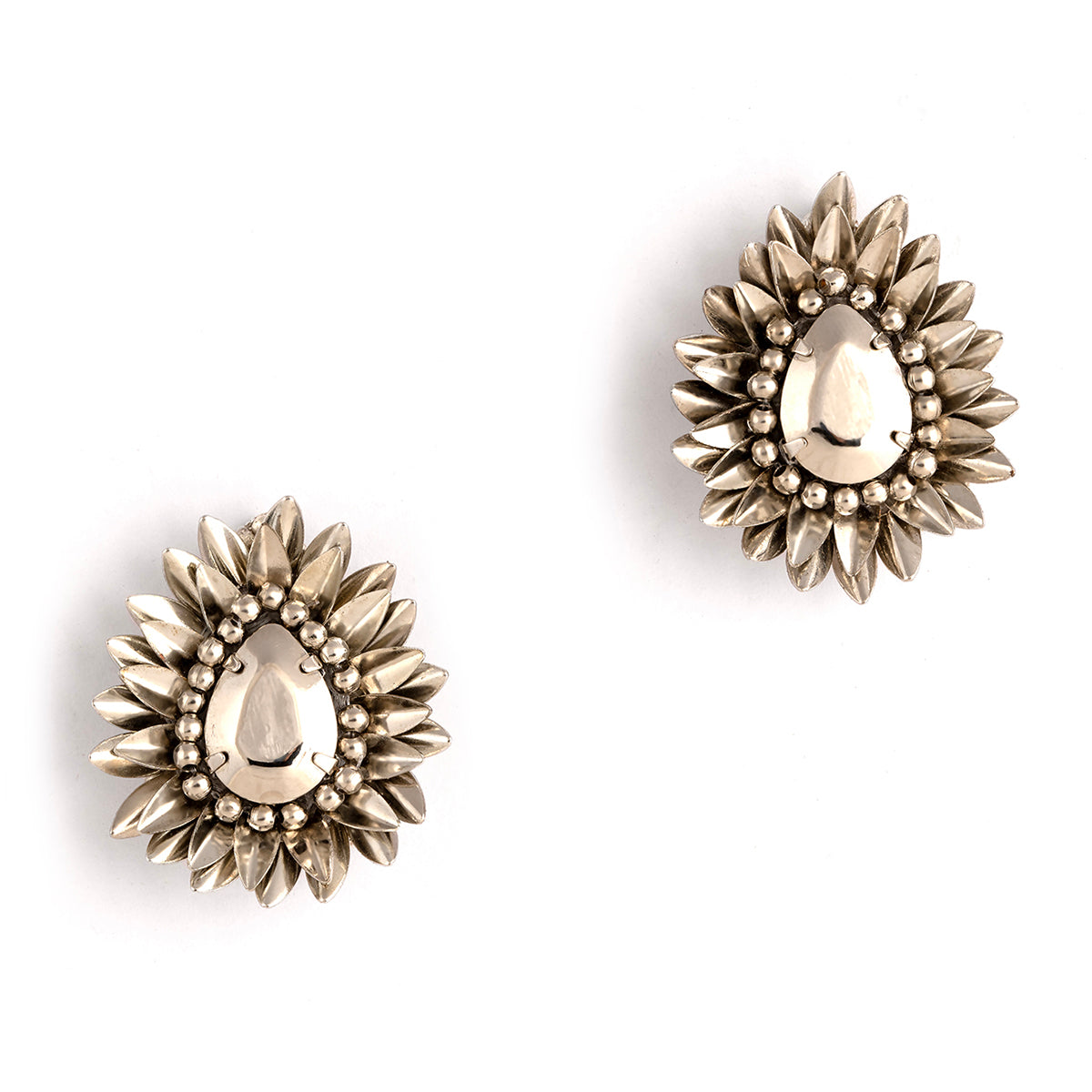 Deepa by Deepa Gurnani Handmade Icelyn Earrings in Silver color