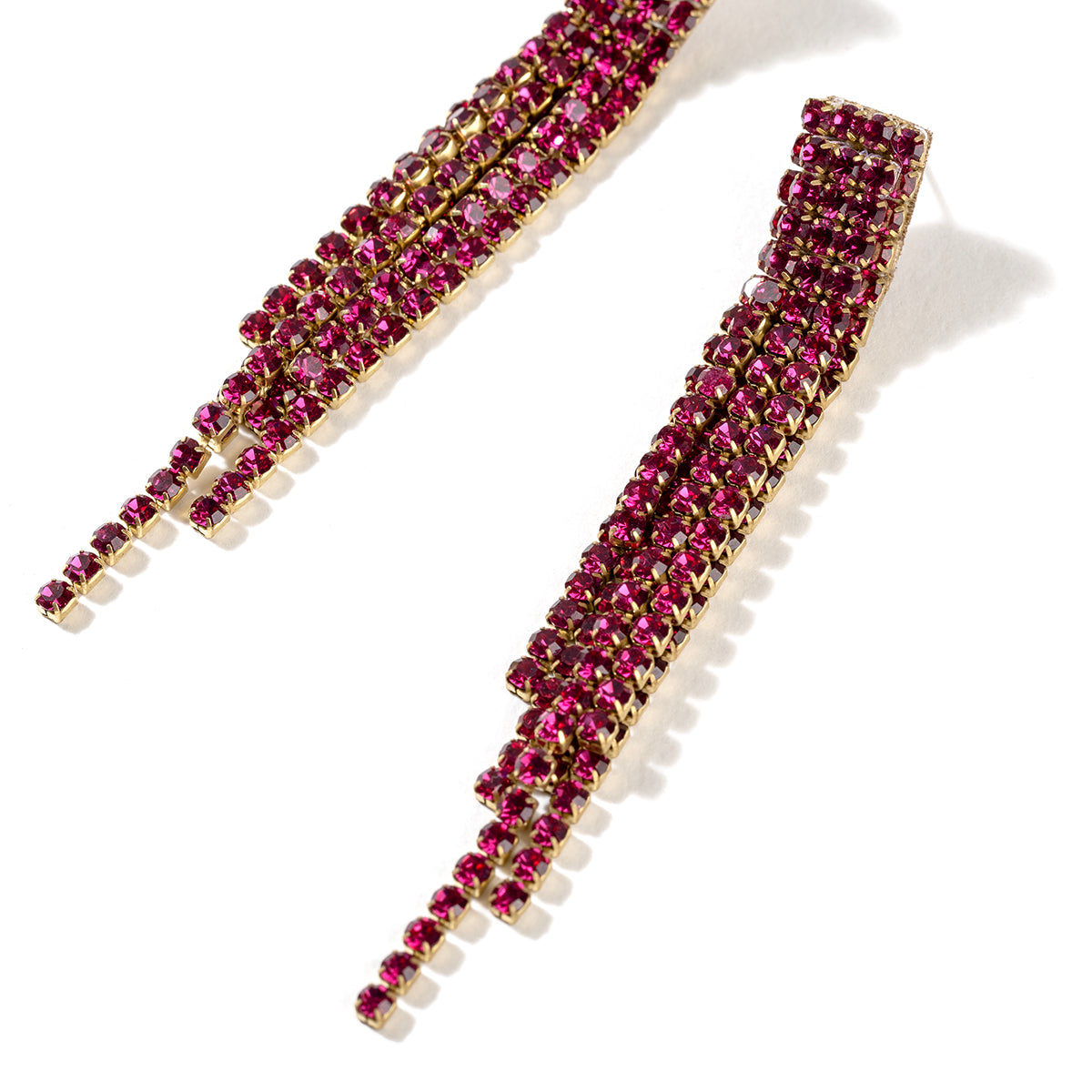 Detail of Deepa By Deepa Gurnani handmade Elisa Earrings in fuchsia color