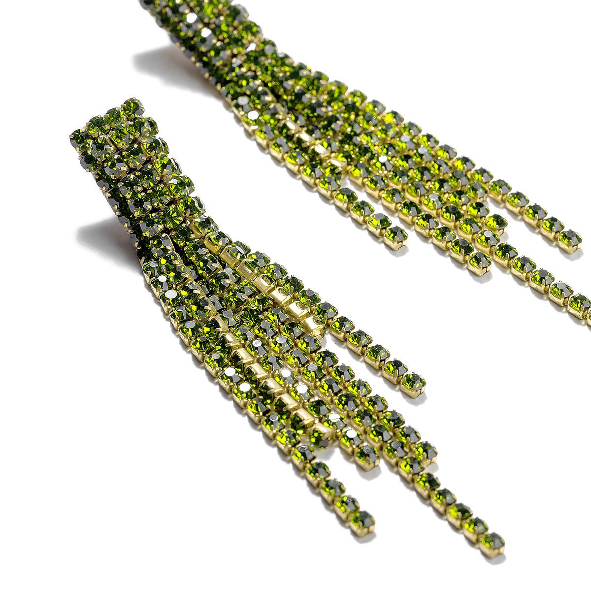 Detail of Deepa By Deepa Gurnani handmade Elisa Earrings in green color