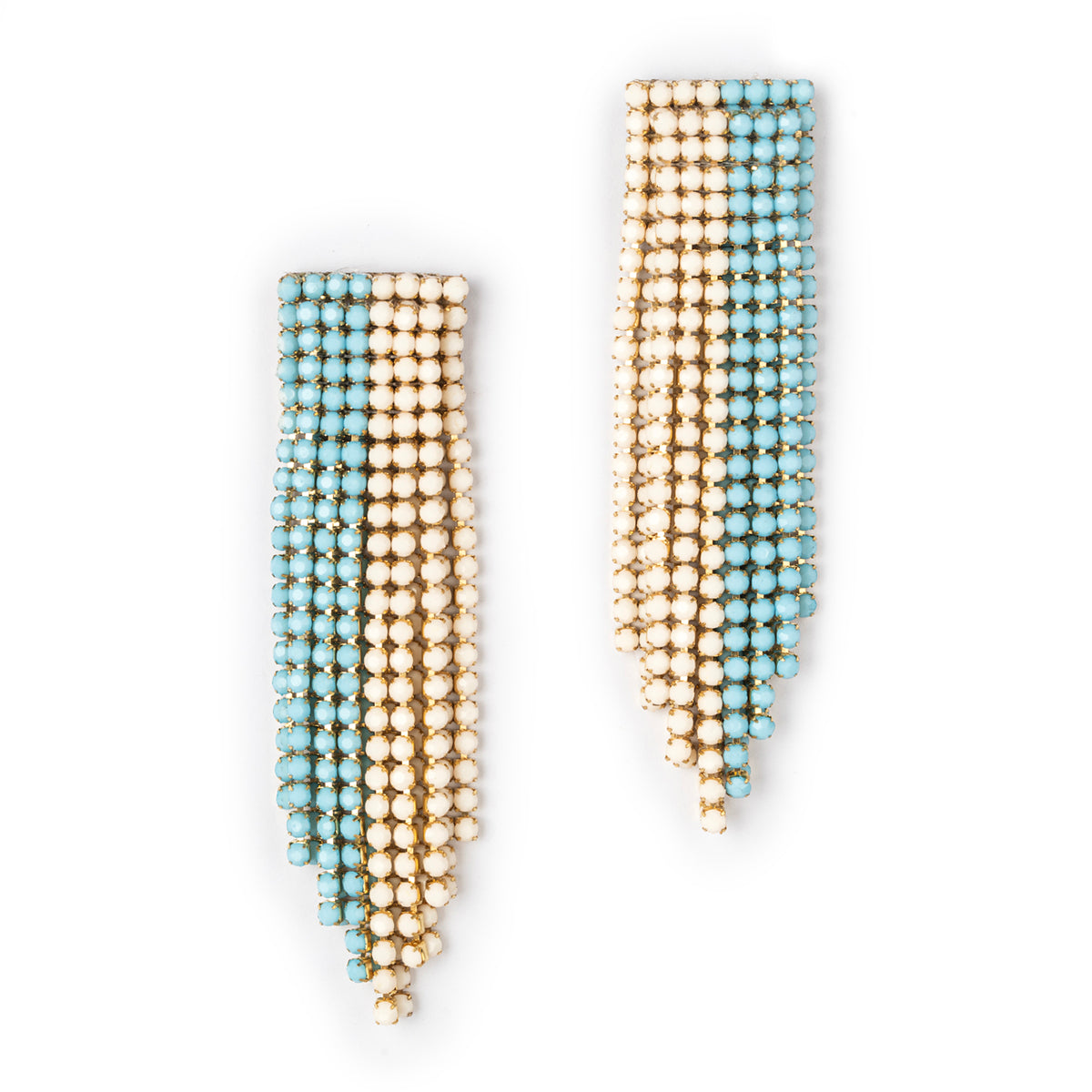 Deepa By Deepa Gurnani handmade Rayla Earrings in turquoise color