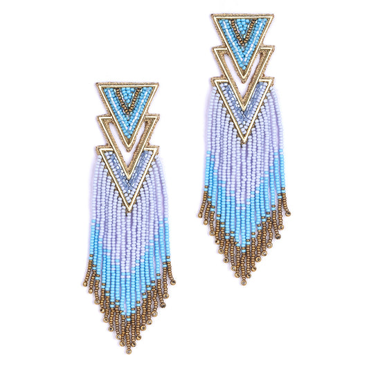 Deepa By Deepa Gurnani handmade Nerina Earrings in turquoise color