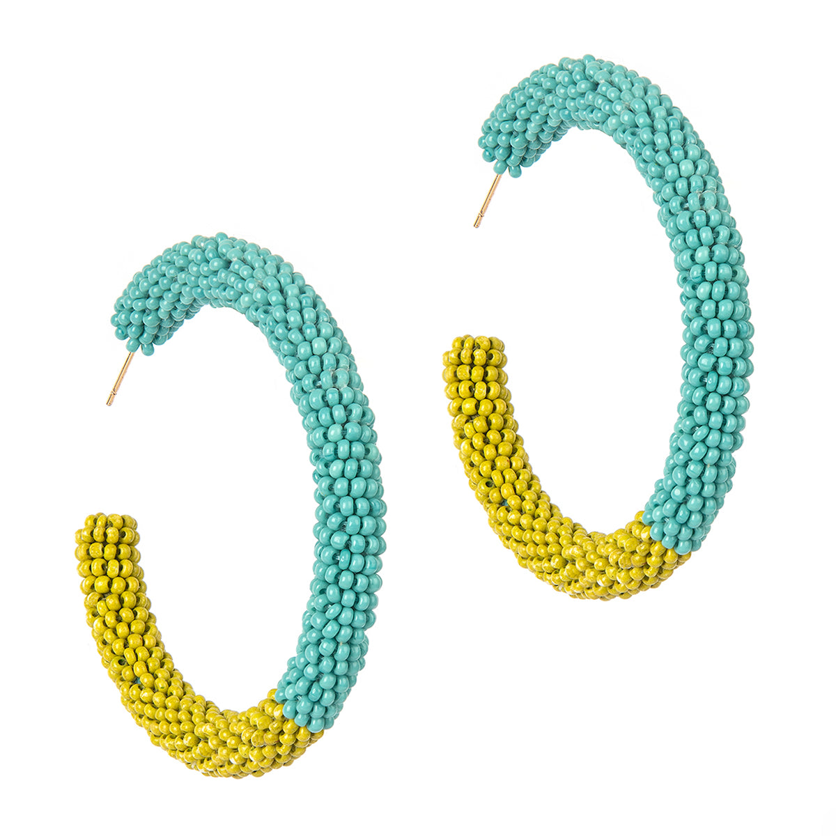 Deepa By Deepa Gurnani handmade Nixie Earrings in chartreuse color