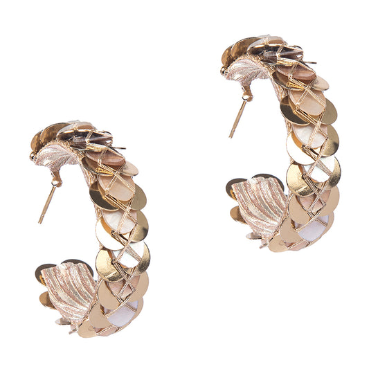 Deepa By Deepa Gurnani handmade Acacia Earrings in gold color