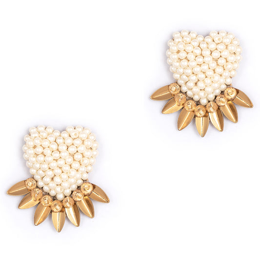 Deepa By Deepa Gurnani handmade Danni Earrings in gold color