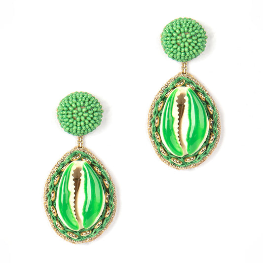 Deepa By Deepa Gurnani handmade Trixie Earrings in green color