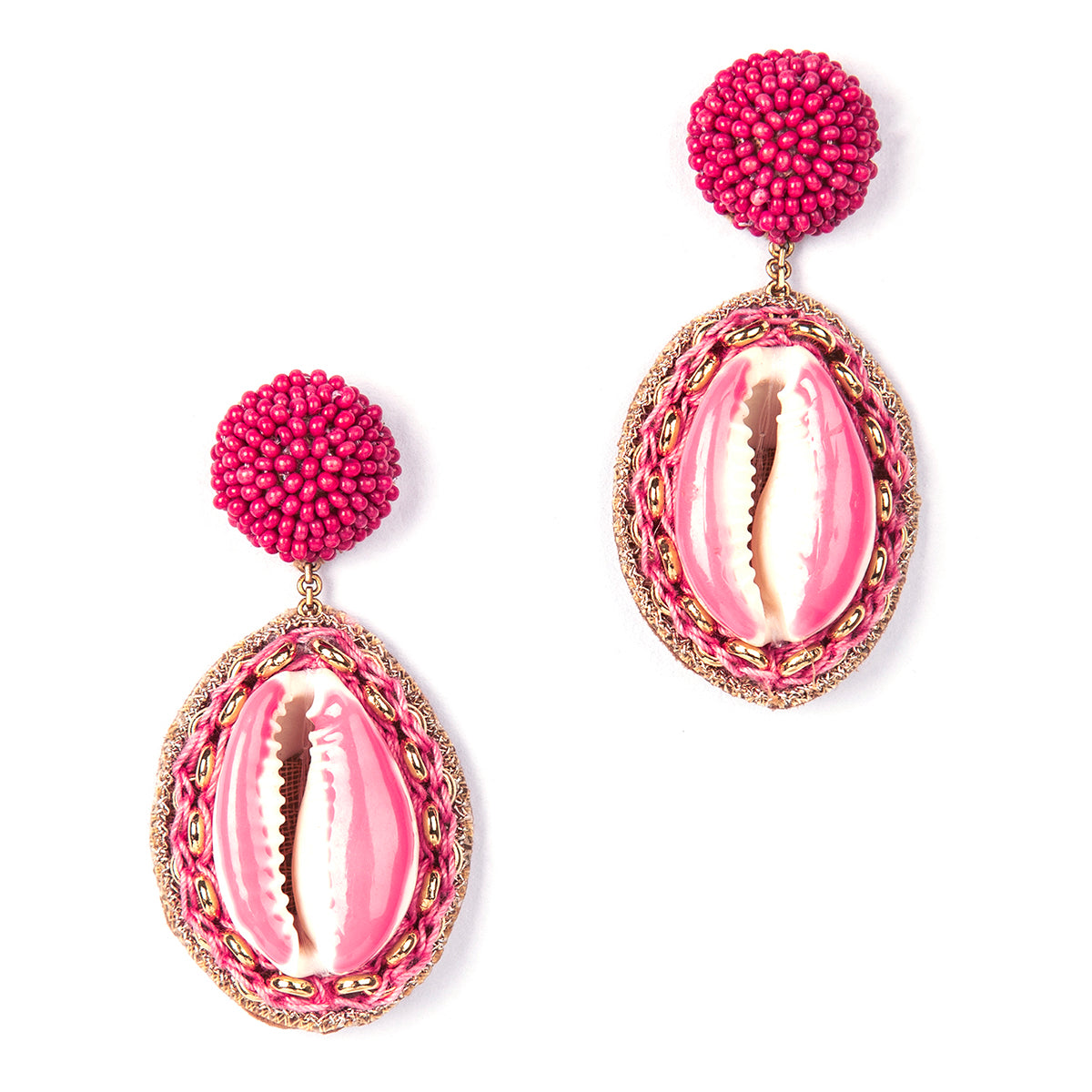 Deepa By Deepa Gurnani handmade Trixie Earrings in hot pink color