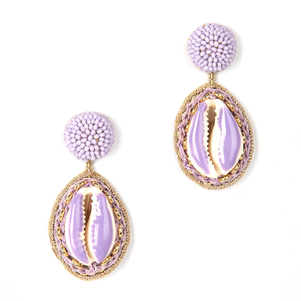 Deepa By Deepa Gurnani handmade Trixie Earrings in lavender color