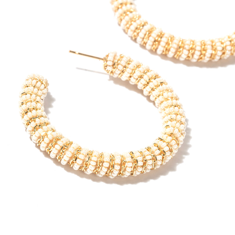 Detail of. Deepa By Deepa Gurnani Zareen Earrings Ivory Color