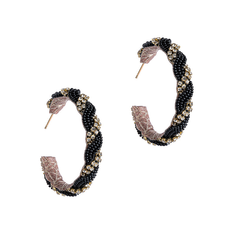 Deepa By Deepa Gurnani Doris Earrings Black Color