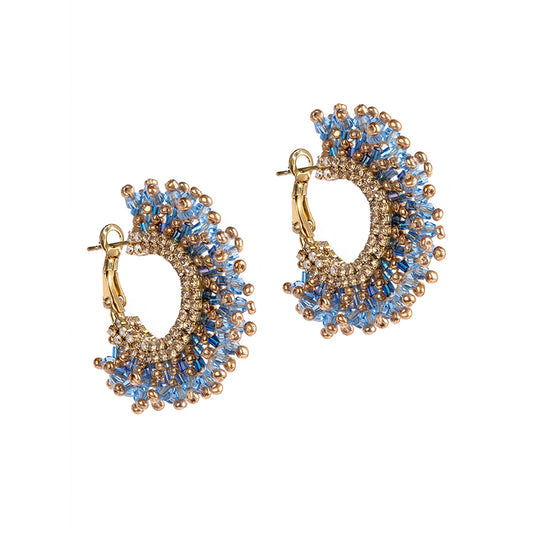 Deepa By Deepa Gurnani Sierra Earrings Blue Color