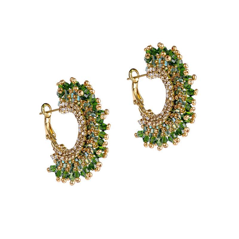 Deepa By Deepa Gurnani Sierra Earrings Emerald Color