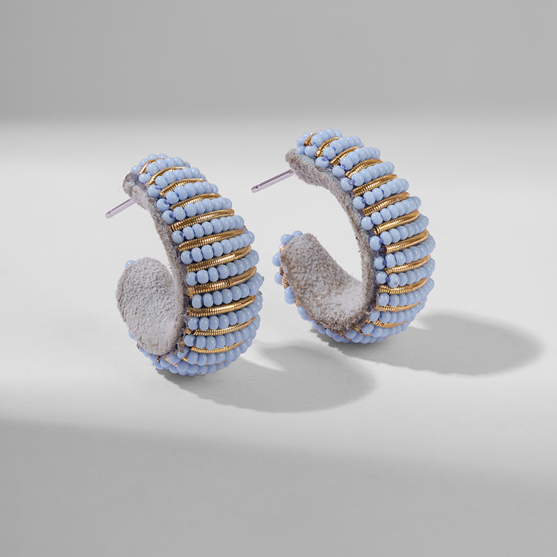 Deepa by Deepa Gurnani Handmade Davon Earrings in Powder Blue color