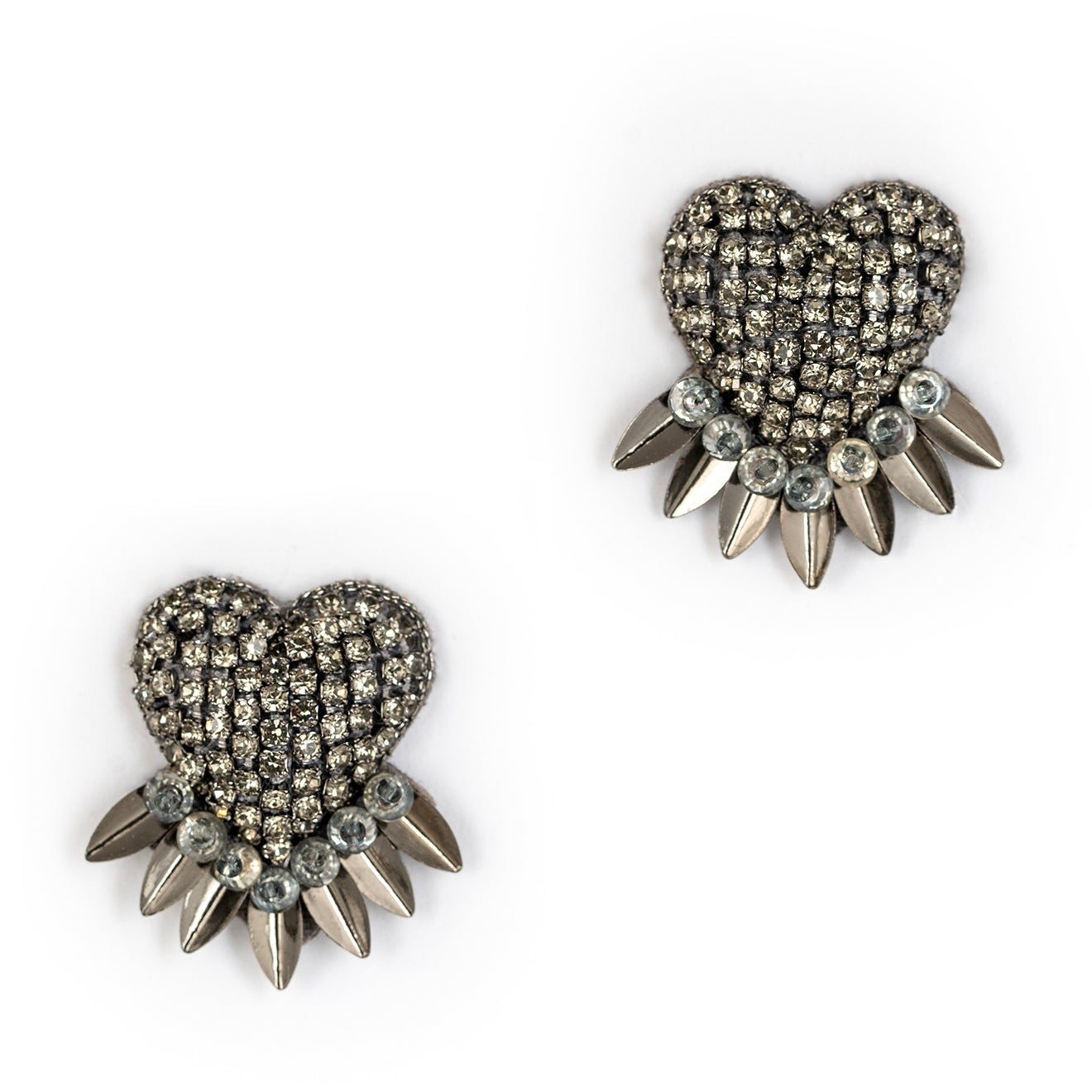 Deepa By Deepa Gurnani Danira Earrings in Gunmetal 