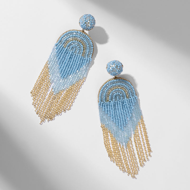 Deepa by Deepa Gurnani Handmade Circe Earrings in Denim color