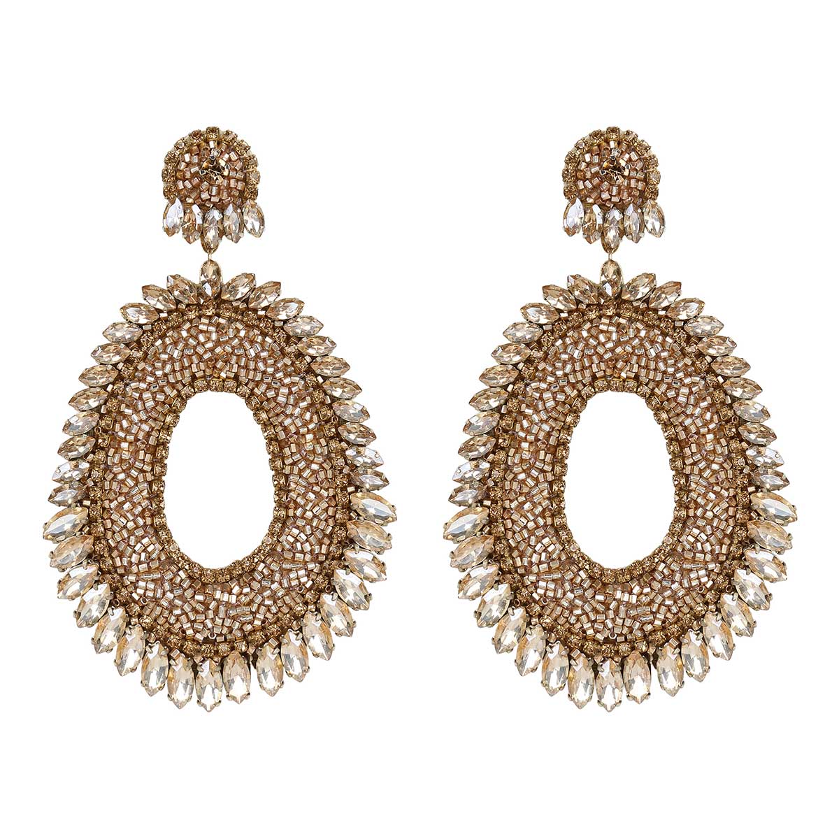 Deepa Gurnani Handmade Kiki Earrings in Gold