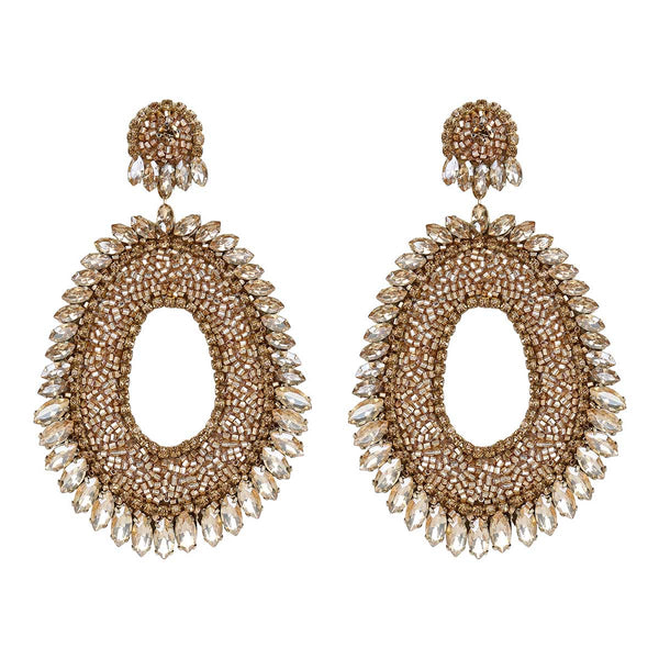 Deepa Gurnani Handmade Kiki Earrings in Gold