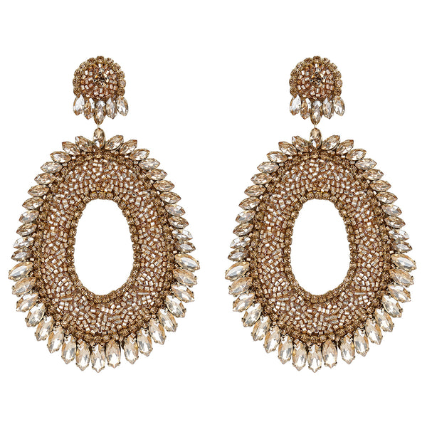 Deepa Gurnani Handmade Kiki Earrings in Gold