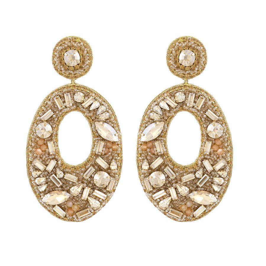 Deepa Gurnani Handmade gold Lainey Earrings