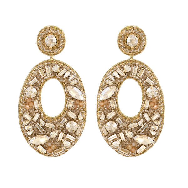 Deepa Gurnani Handmade gold Lainey Earrings