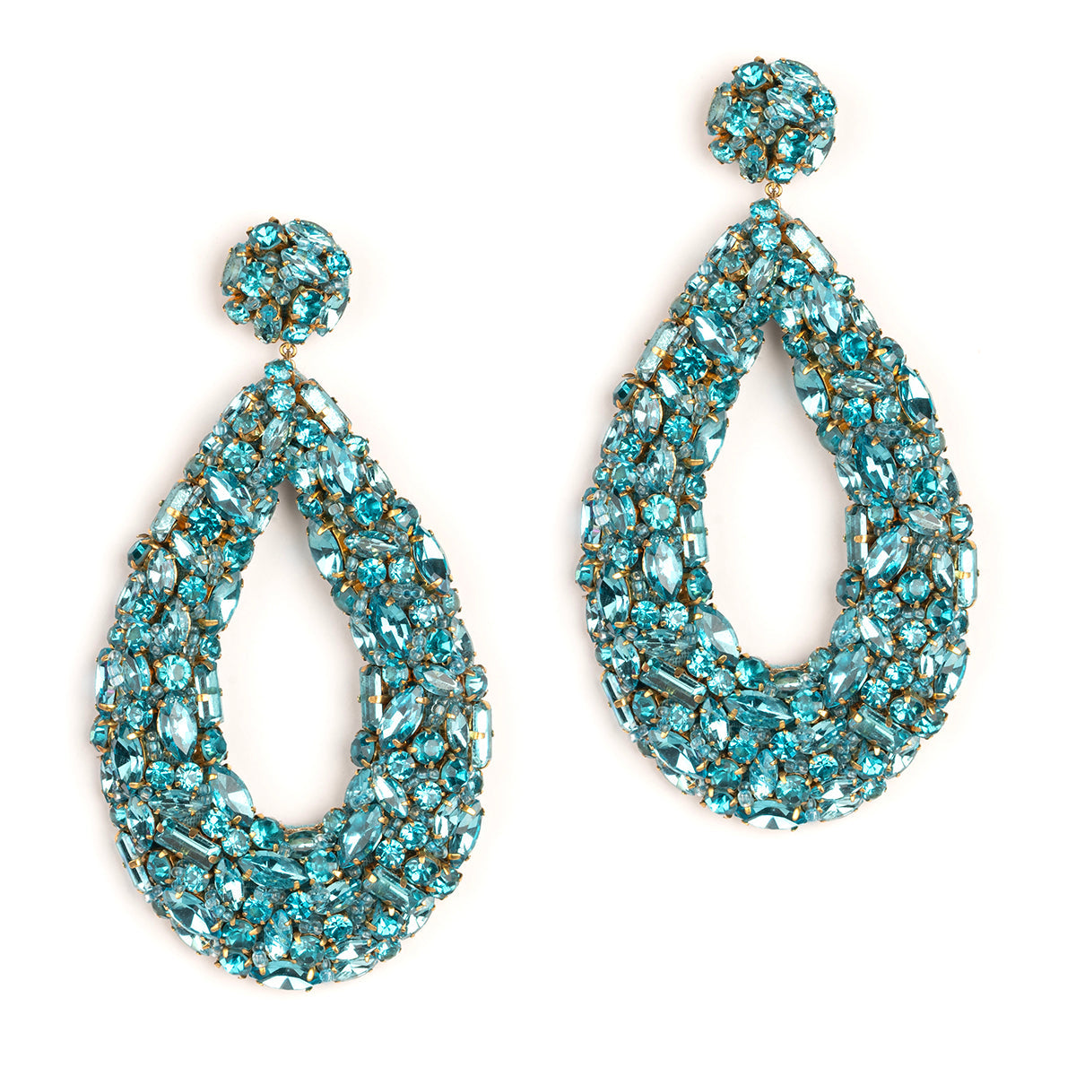 Deepa Gurnani Handmade Baby Blue Karen Earrings